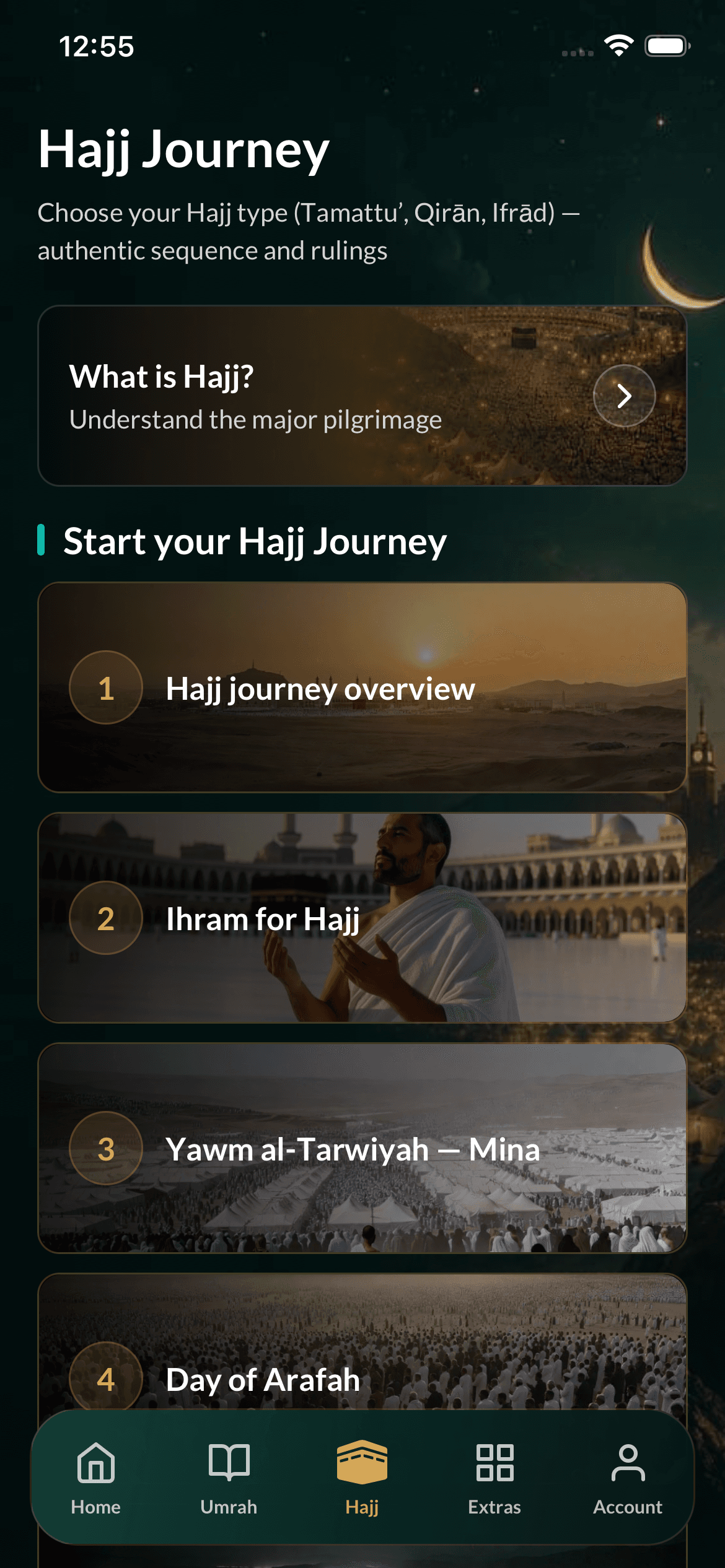 Hajj app screen